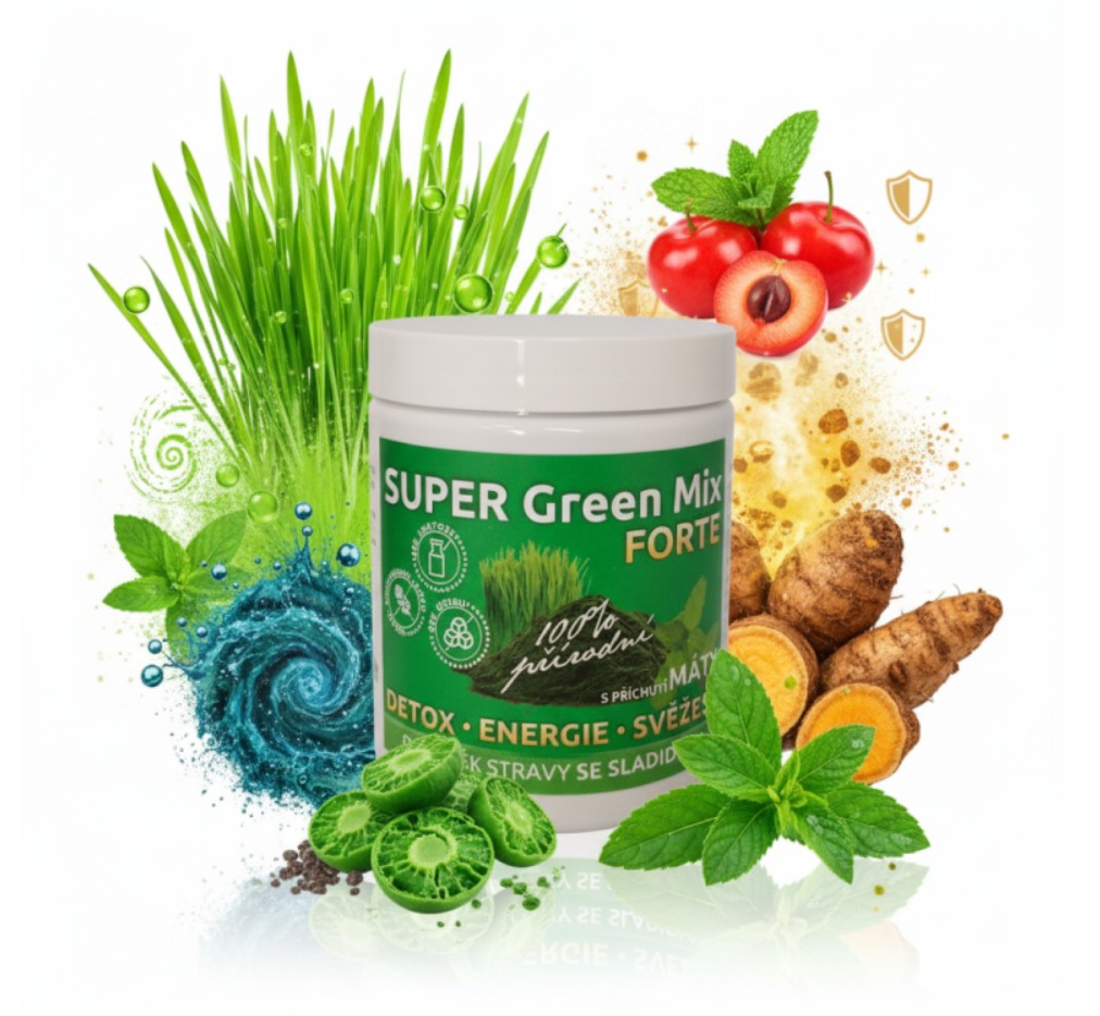SuperGreens s príchuťou mäty